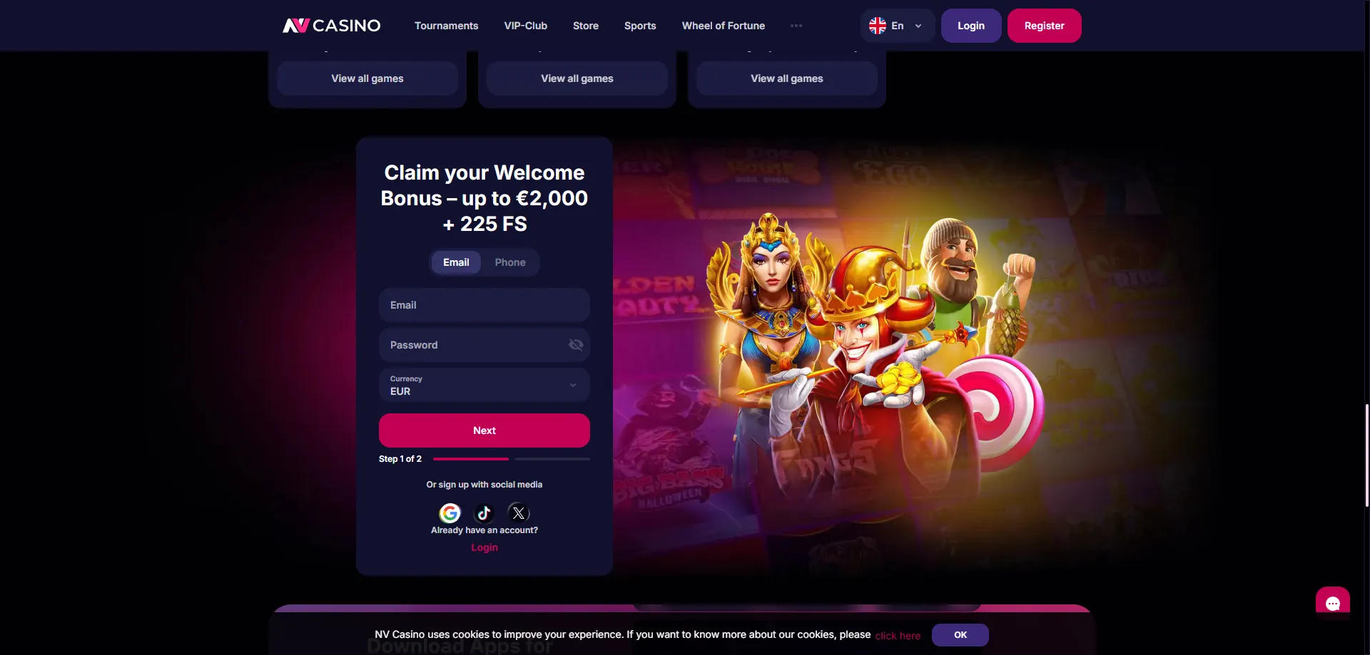 NV Casino registrering &ndash; opret konto p&aring; f&aring; minutter